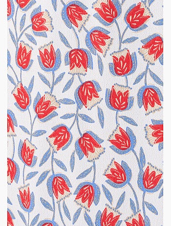 Jupe boutonnée imprimé tulipes - Damart