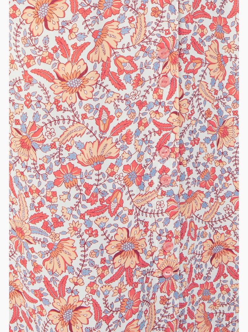 Jupe boutonnée pure viscose - damart Blanc - Kiabi