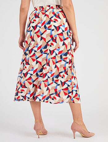 Jupe boutonnée pure viscose - Damart