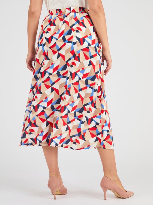 Jupe boutonnée pure viscose - Damart - Kiabi