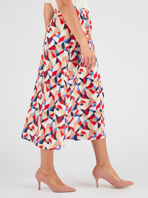 Jupe boutonnée pure viscose - Damart - Kiabi
