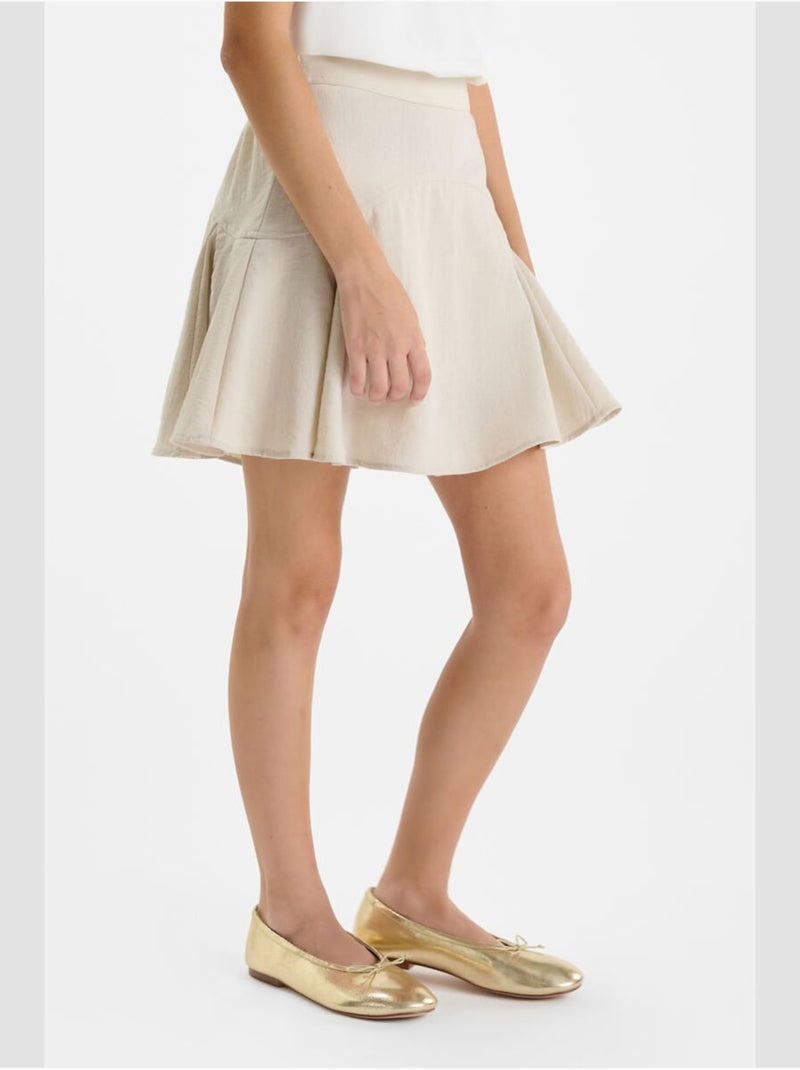 Jupe BRITAGI evasée, patineuse 'Le Temps Des Cerises' Beige - Kiabi