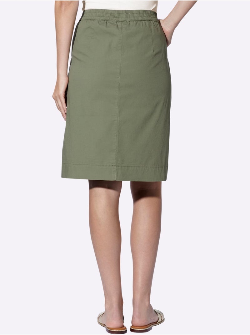 Jupe Cargo Coupe Cargo Décontractée - Taille Standard - Helline Kaki - Kiabi
