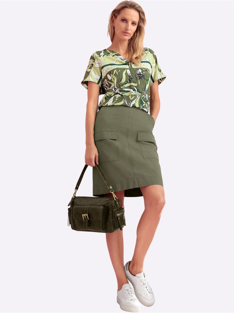 Jupe Cargo Coupe Cargo Décontractée - Taille Standard - Helline Kaki - Kiabi