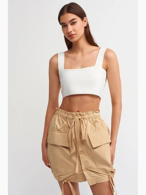 Jupe cargo mini à taille haute dilvin - Kiabi Jupe cargo mini à taille haute dilvin - Kiabi