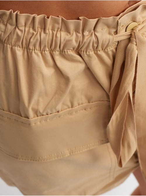 Jupe Cargo Mini À Taille Haute - Kiabi
