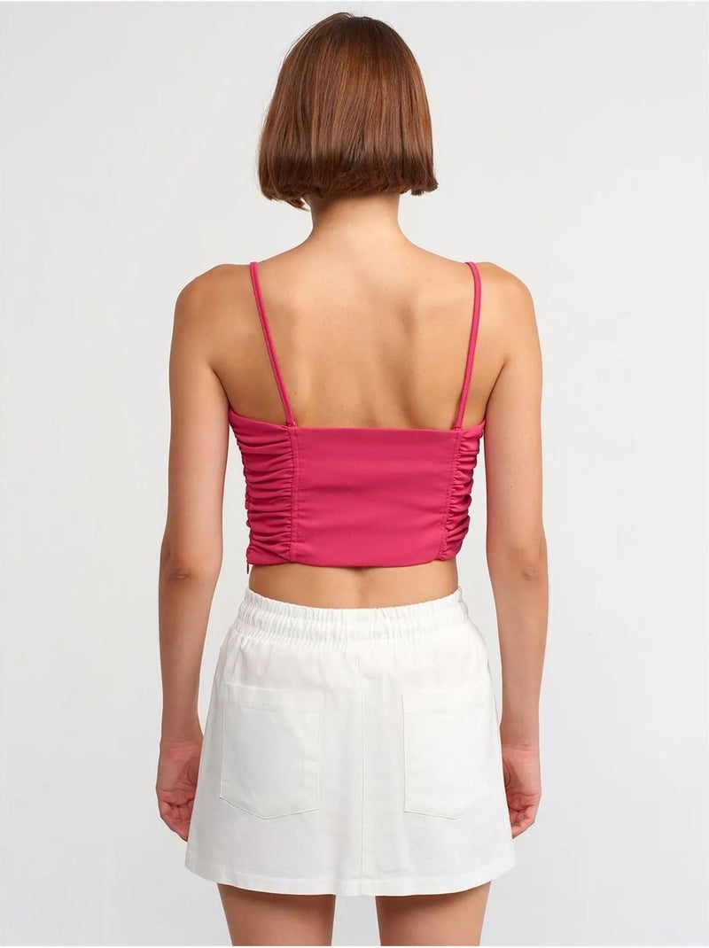 Jupe Cargo Mini En Popeline De Coton, Taille Haute Blanc - Kiabi
