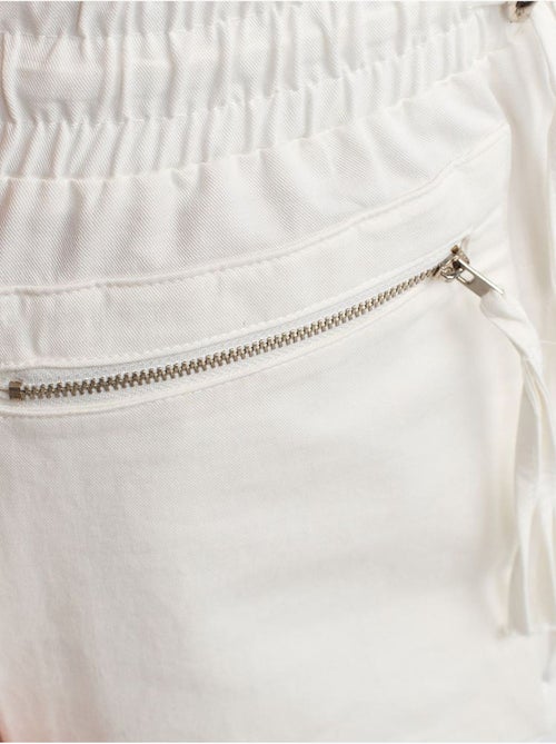 Jupe Cargo Mini En Popeline De Coton, Taille Haute - Kiabi