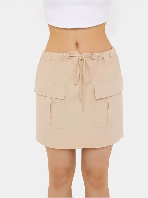 Jupe cargo taille basse en coton - Kiabi Jupe cargo taille basse en coton - Kiabi