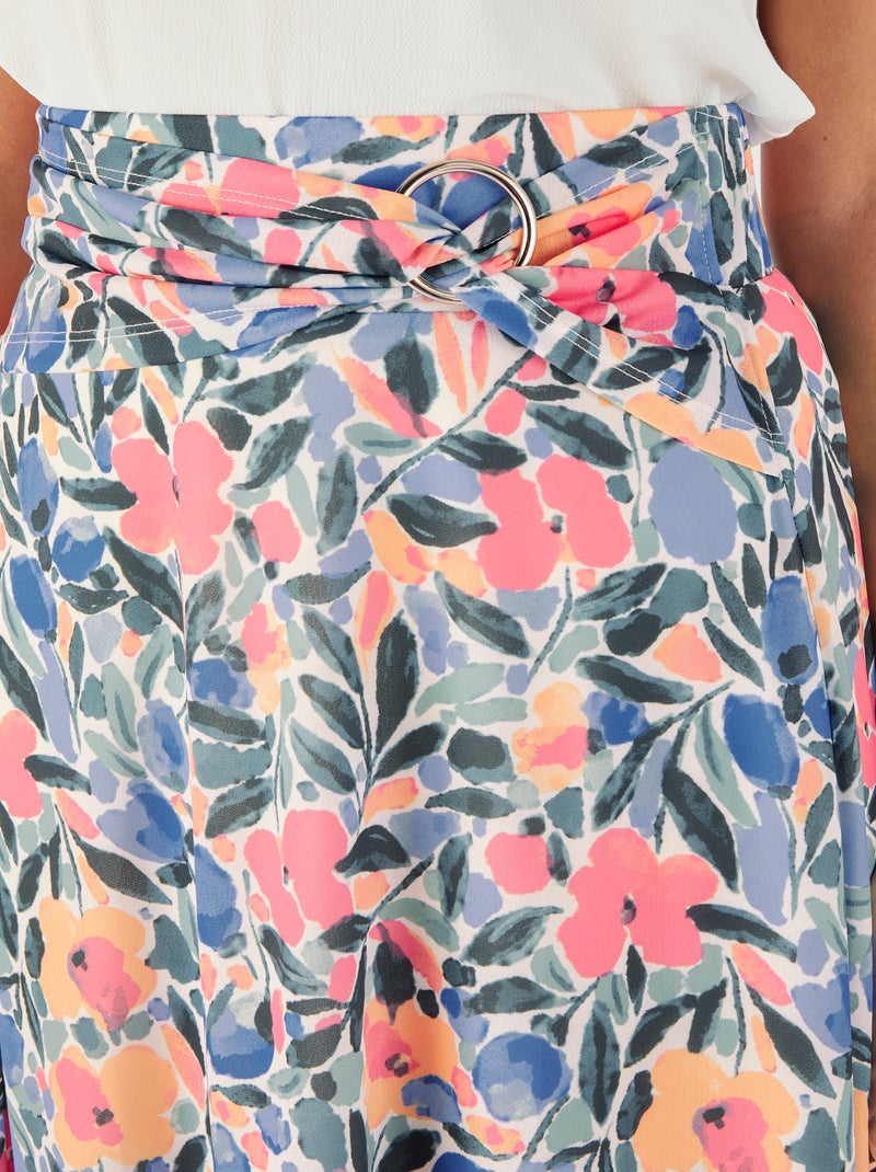 Jupe ceinture à boucle - Damart Blanc - Kiabi