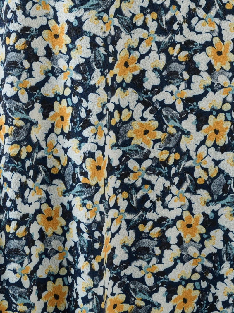 Jupe ceinture à boucle - Damart Bleu marine - Kiabi