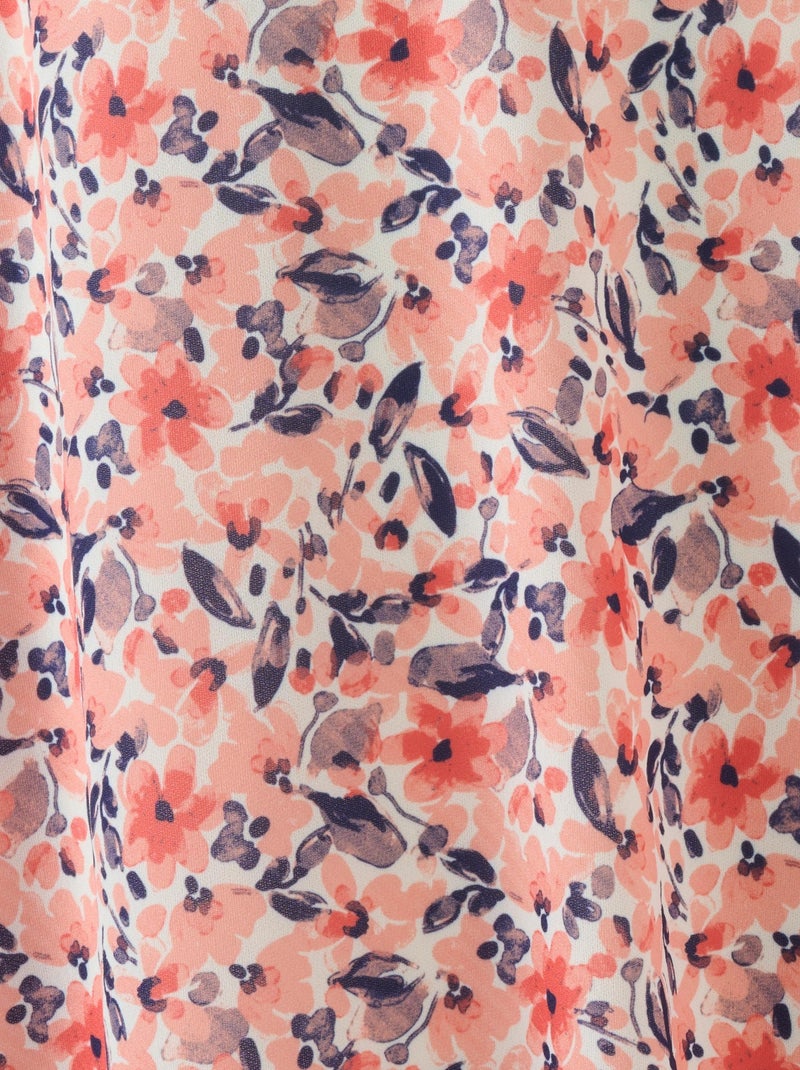 Jupe ceinture à boucle - Damart Orange corail - Kiabi