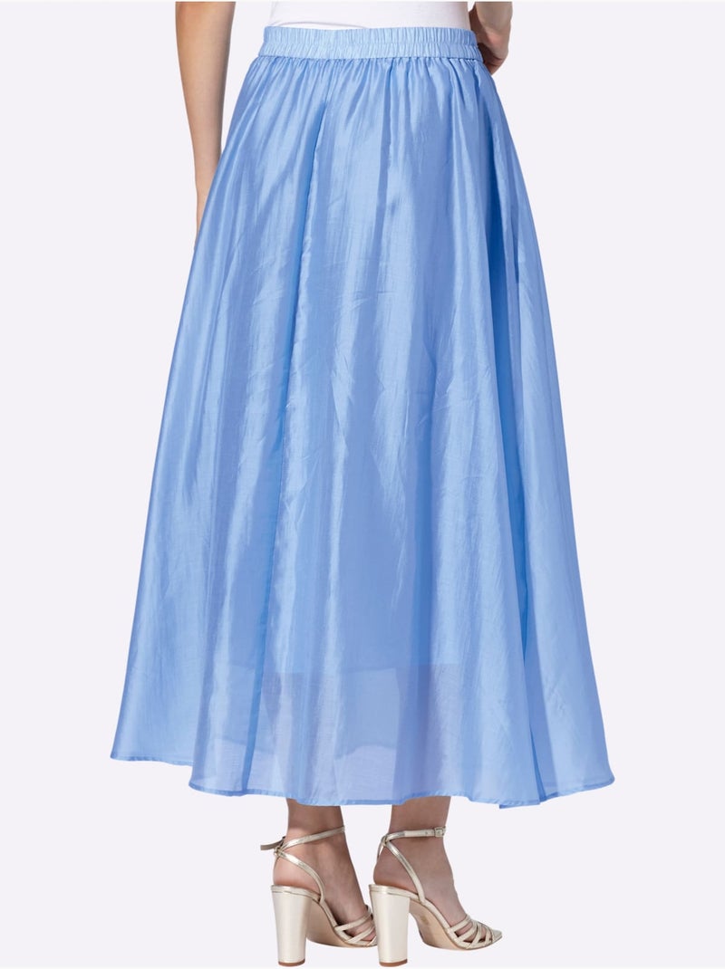 Jupe Ceinture élastique Confortable - Taille Standard - helline Bleu ciel - Kiabi