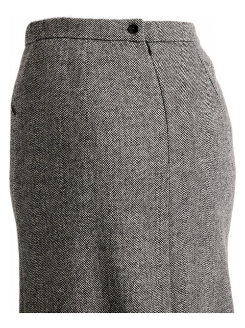 Jupe chevrons ou chiné longueur 65 cm avec laine - Kiabi