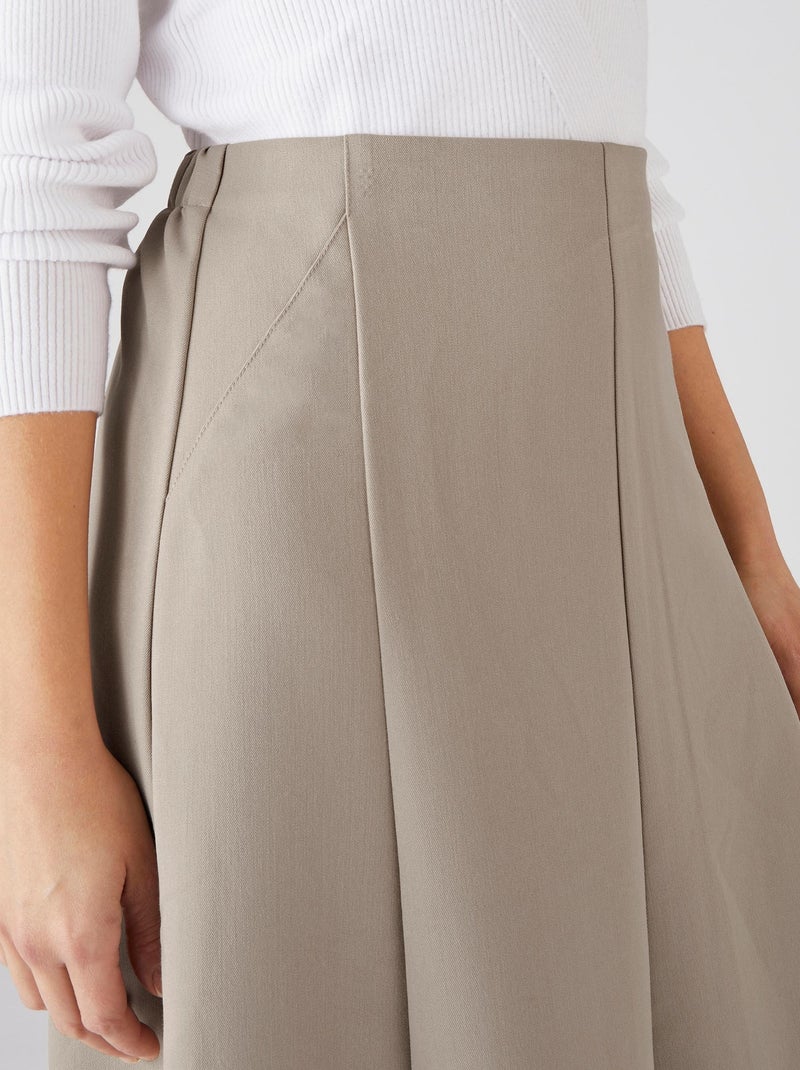 Jupe confort évasée - Damart Taupe - Kiabi