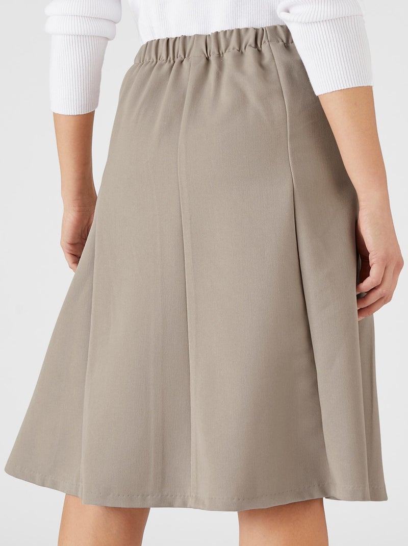 Jupe confort évasée - Damart Taupe - Kiabi