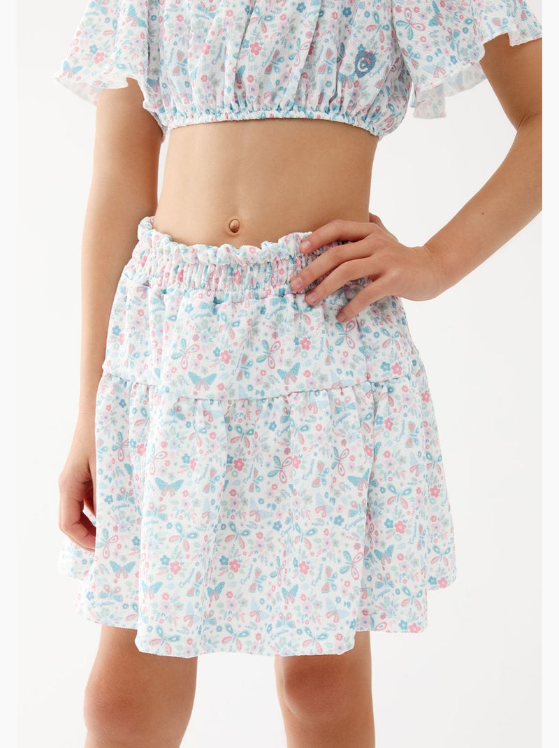 Jupe conguitos falda con mariposas Blanc - Kiabi