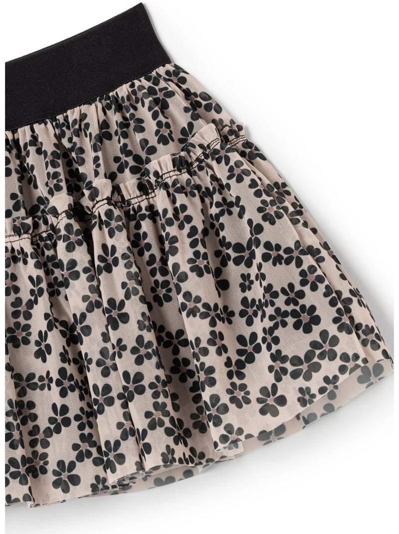 Jupe conguitos falda estampado floral Marron - Kiabi