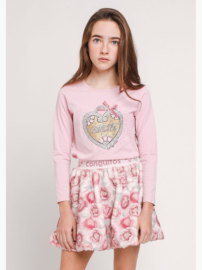 Jupe conguitos Rose - Kiabi
