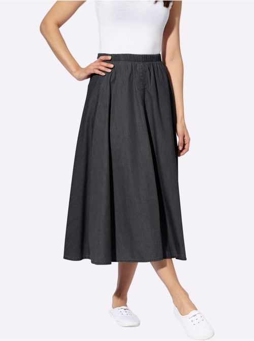 Jupe coton pur en coupe fluide avec ceinture élastique - Taille standard - Witt - Kiabi Jupe coton pur en coupe fluide avec ceinture élastique - Taille standard - Witt - Kiabi
