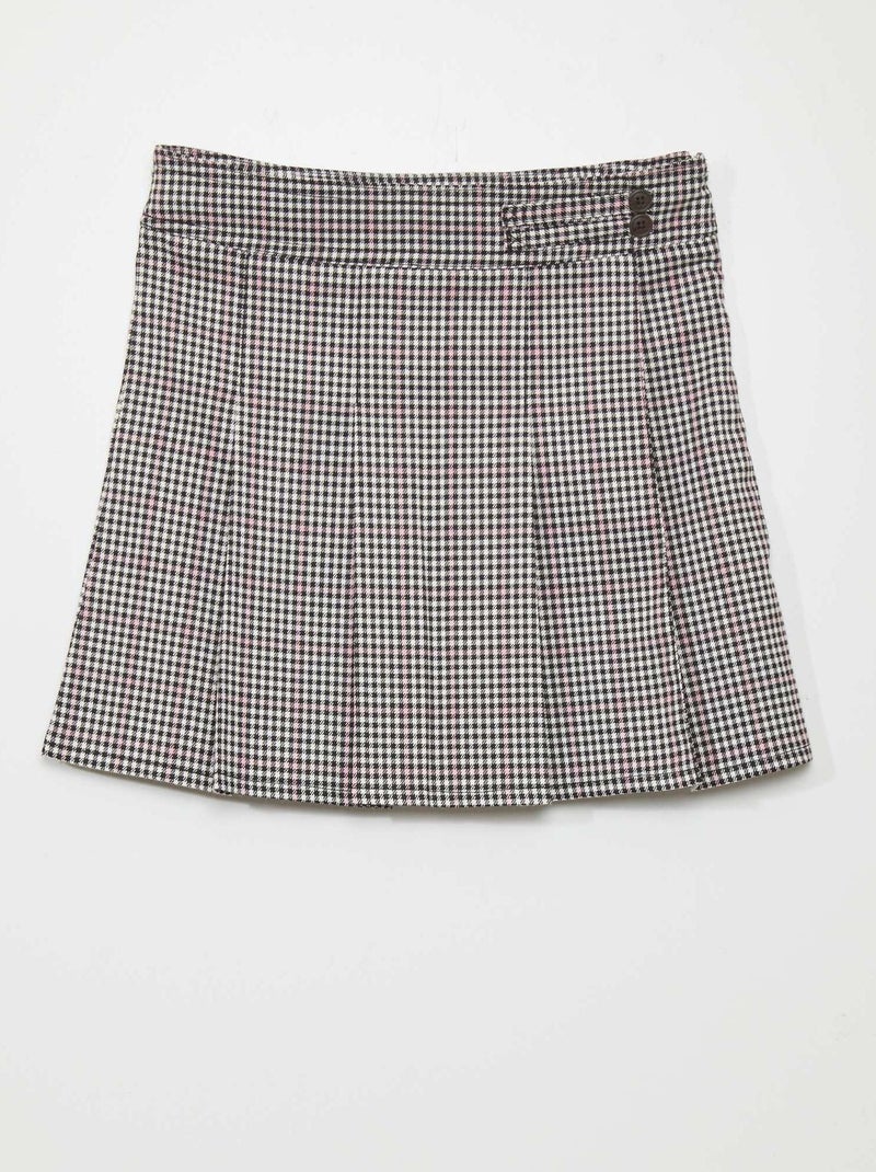 Jupe courte à carreaux Rose vichy - Kiabi