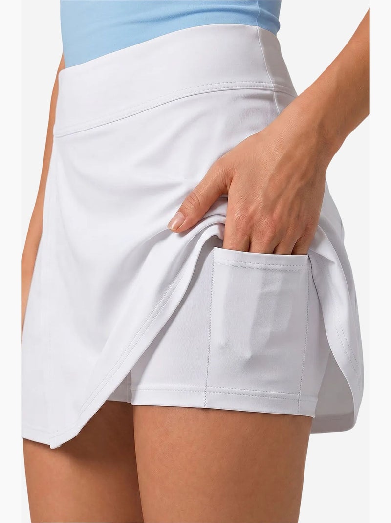 Jupe courte à taille haute tommy Blanc - Kiabi