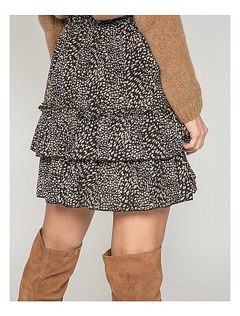 Jupe courte à volant XIAO