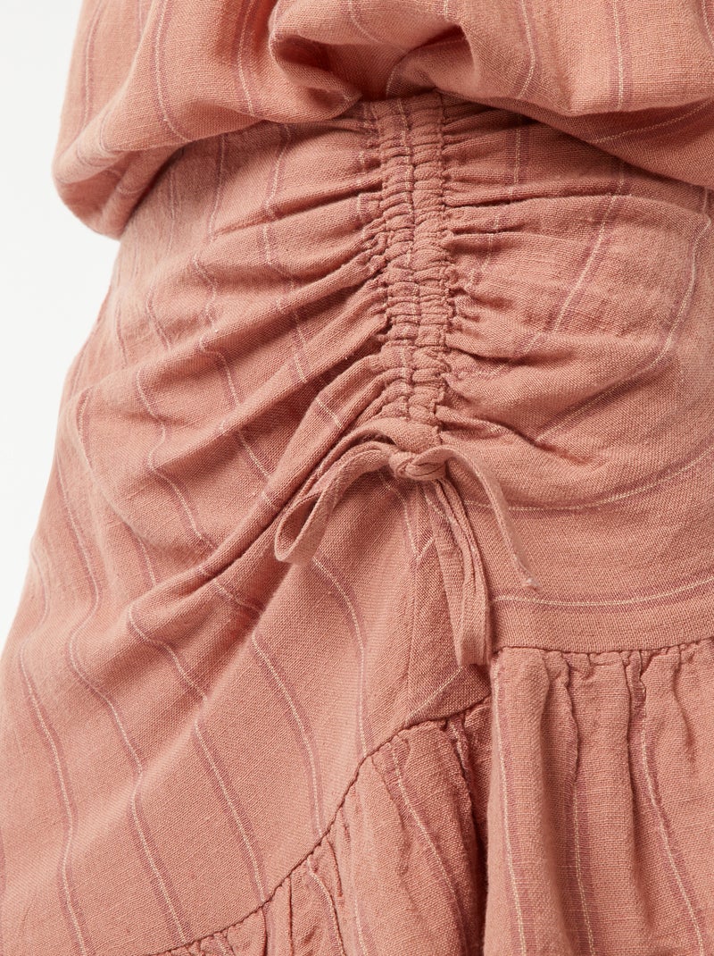 Jupe courte avec base volantée à étages ROSE - Kiabi