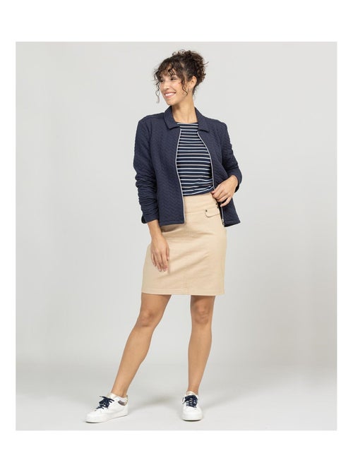 Jupe courte beige Femme - Terre de Marins - Kiabi