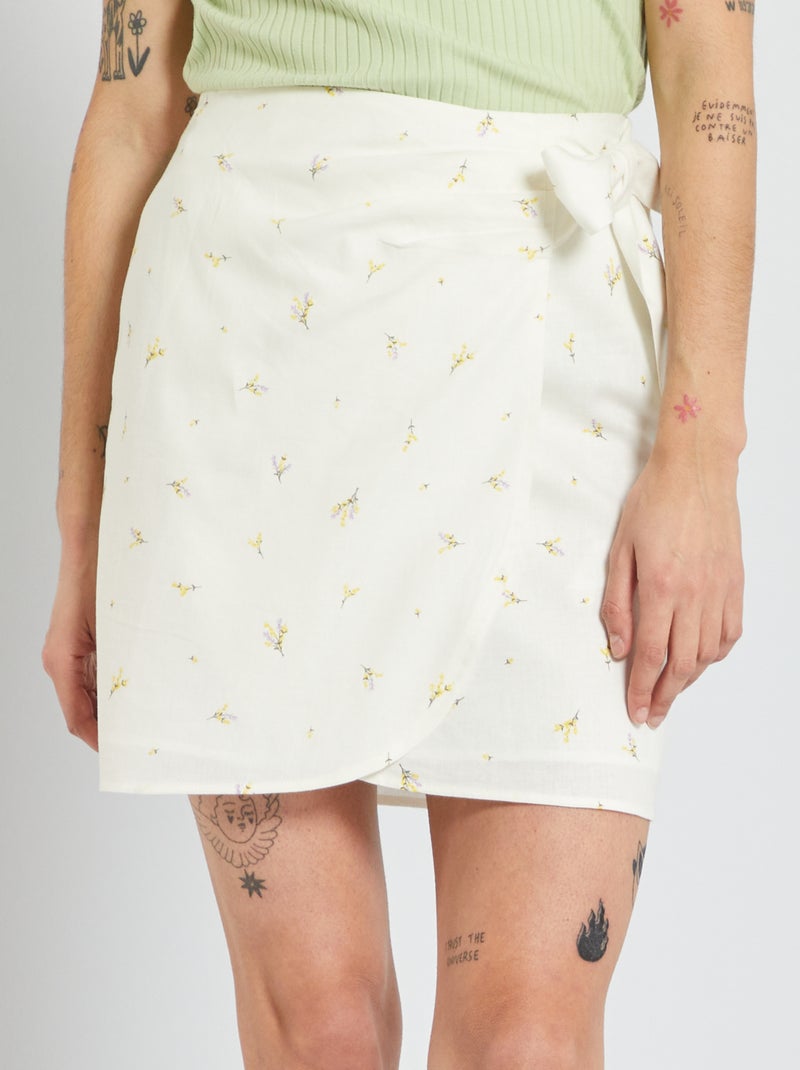 Jupe courte Blanc - Kiabi