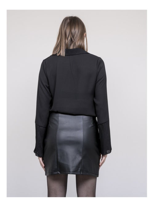 Jupe courte droite en simili cuir XOCHI - Kiabi