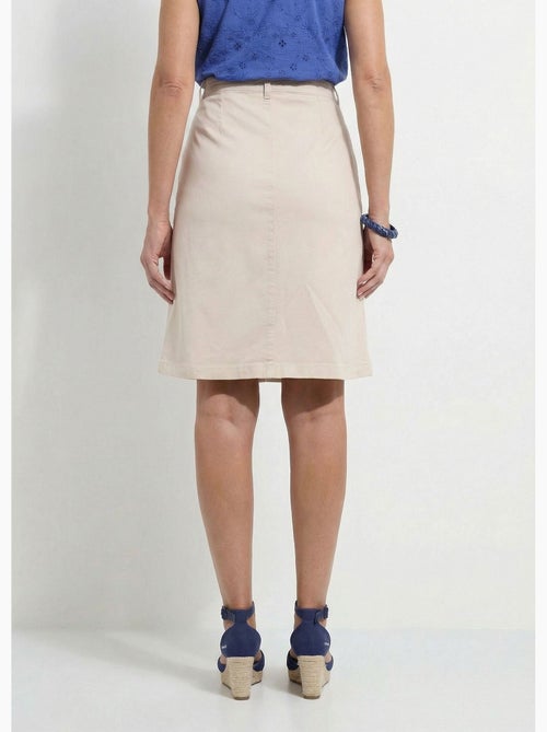 Jupe courte droite poches cargo coton stretch - Afibel - Kiabi