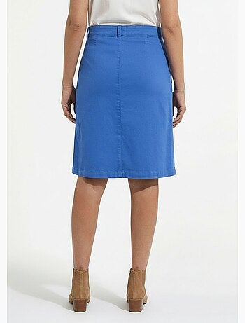 Jupe courte droite poches cargo coton stretch - Afibel