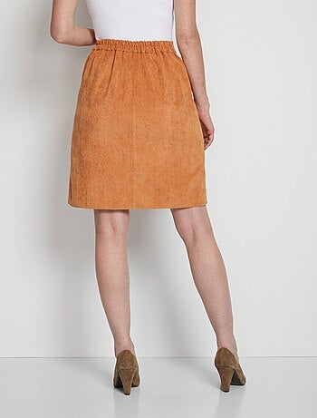 Jupe courte effet portefeuille velours