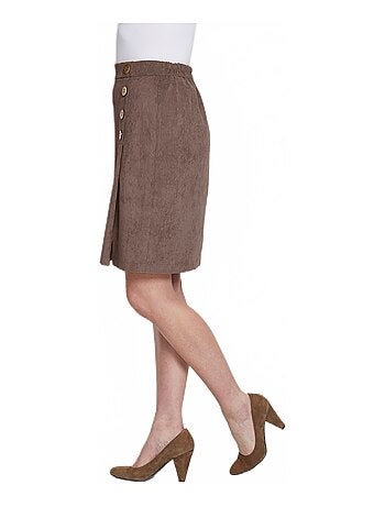 Jupe courte effet portefeuille velours