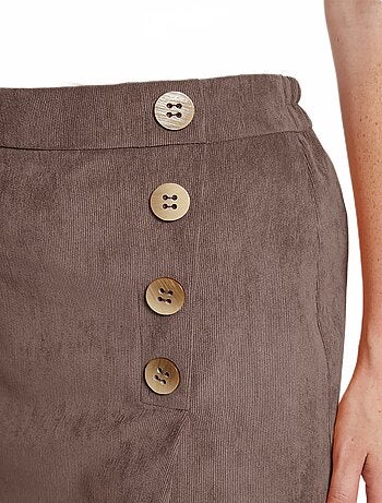 Jupe courte effet portefeuille velours