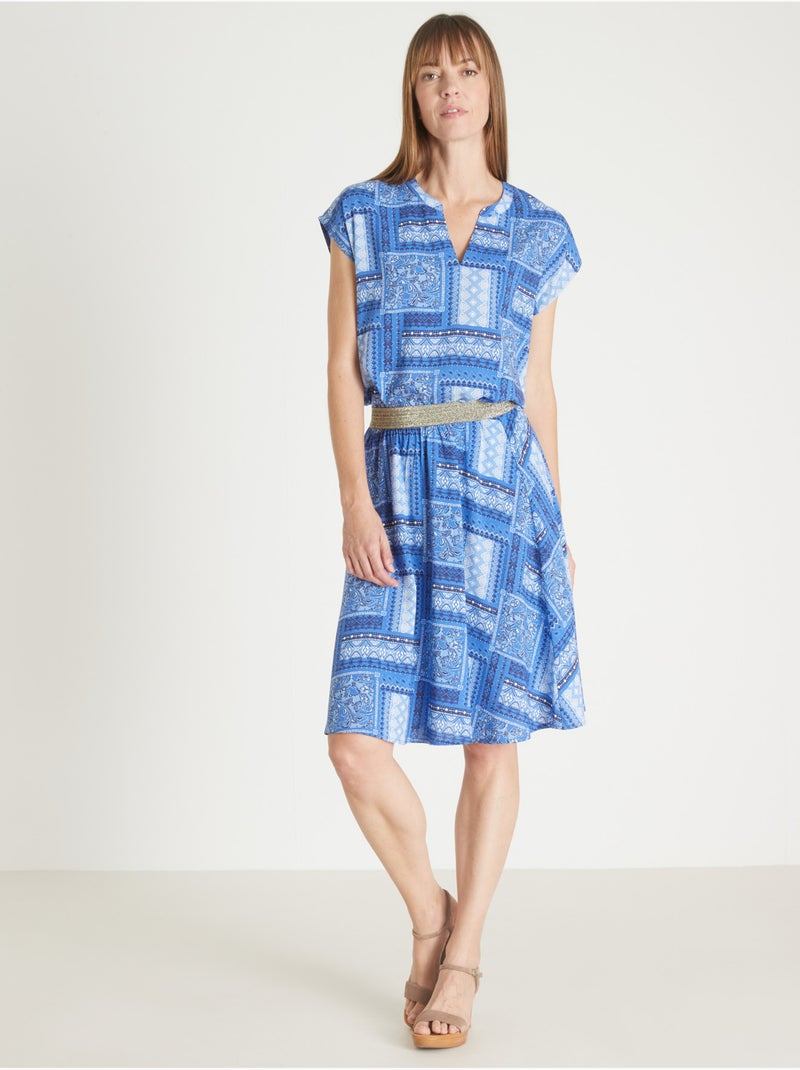 Jupe courte élastiquée - DAXON Noir Bleu Blanc - Kiabi