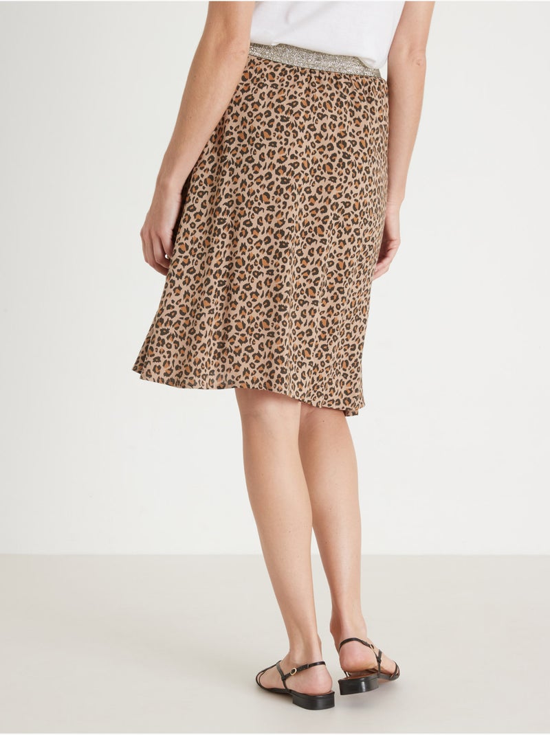 Jupe courte élastiquée - DAXON Noir Marron - Kiabi