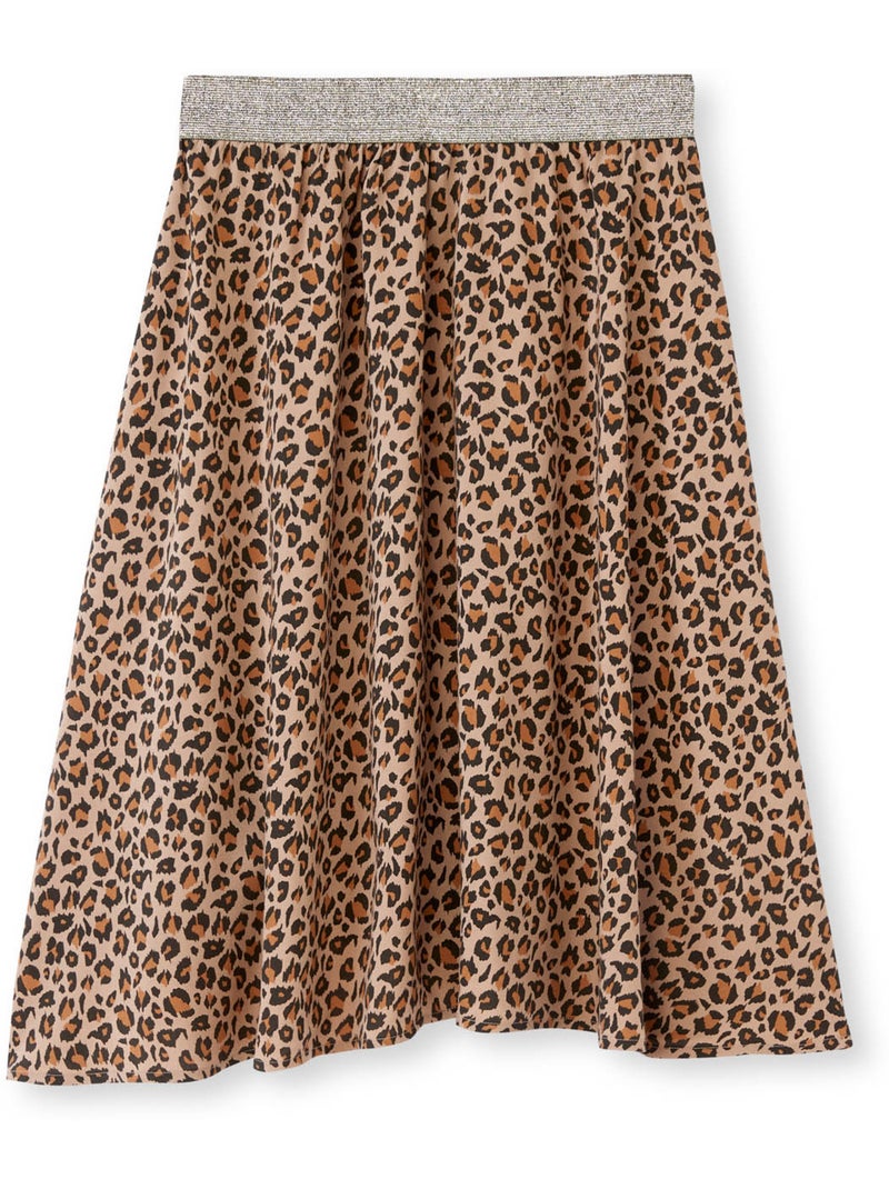 Jupe courte élastiquée - DAXON Noir Marron - Kiabi