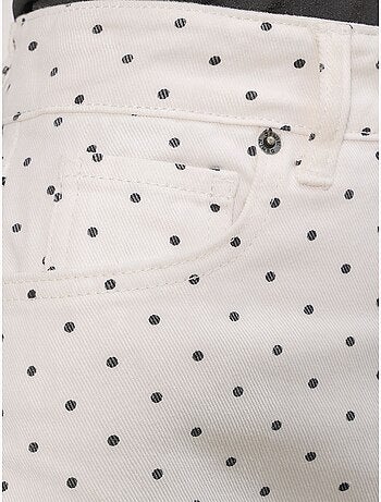 Jupe courte en denim à pois, taille haute bdart