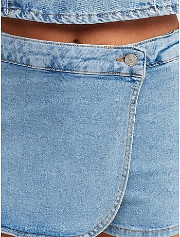 Jupe courte en denim à taille haute dilvin