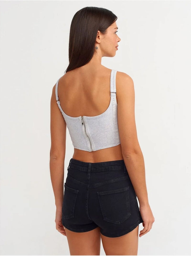 Jupe courte en denim à taille haute dilvin Noir - Kiabi