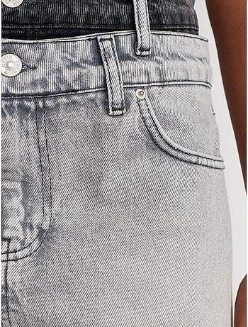 Jupe courte en denim à taille mi-haute pour femme dilvin