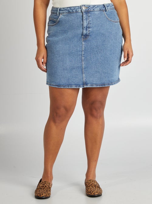 Jupe courte en denim - Kiabi