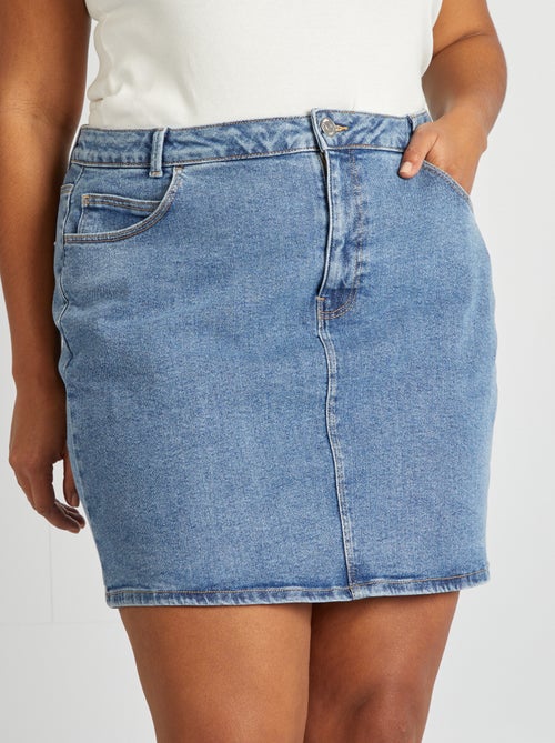 Jupe courte en denim - Kiabi