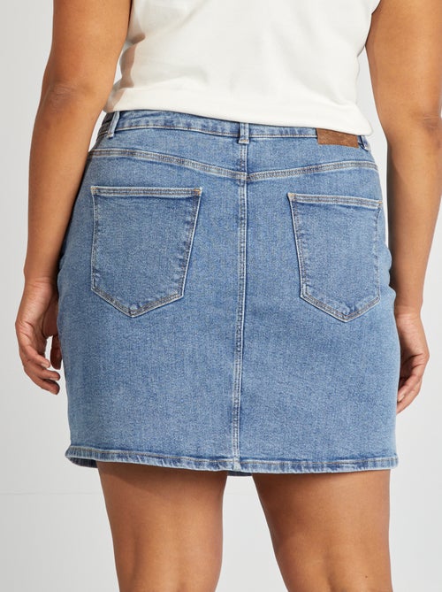 Jupe courte en denim - Kiabi