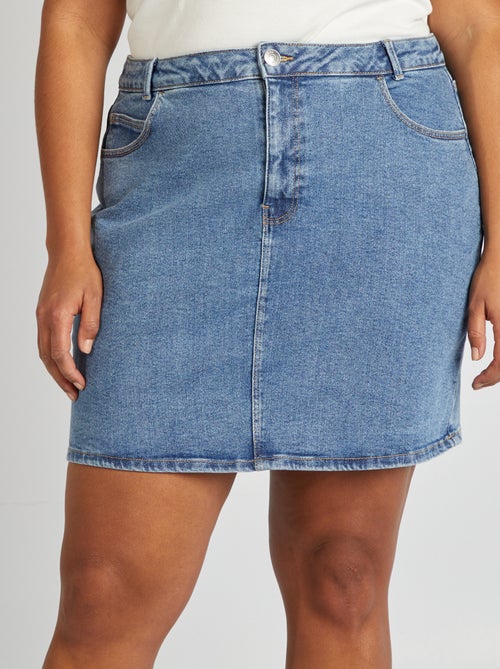 Jupe courte en denim - Kiabi
