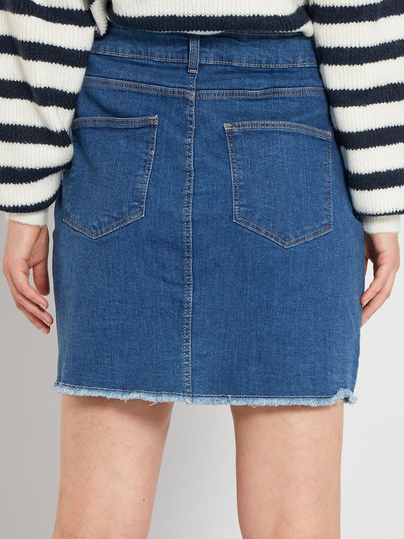 Jupe Courte En Denim Bleu Kiabi 750€ 