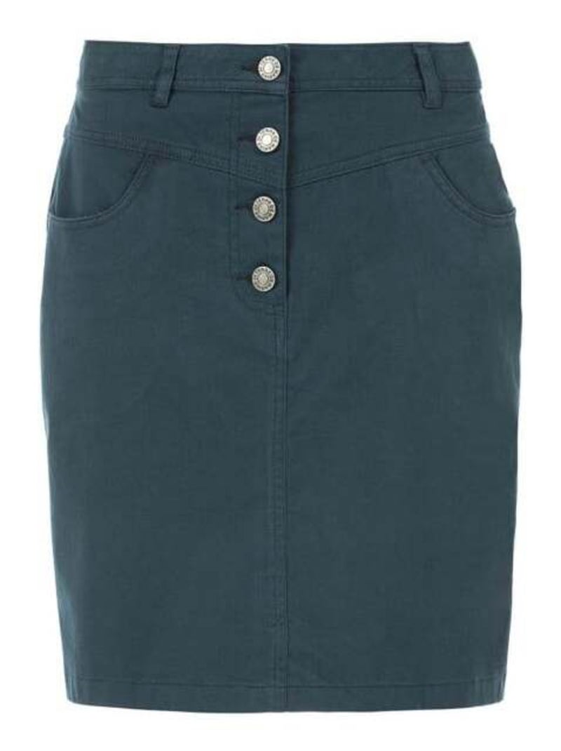 Jupe courte en jean bleu marine Femme Bleu - Kiabi