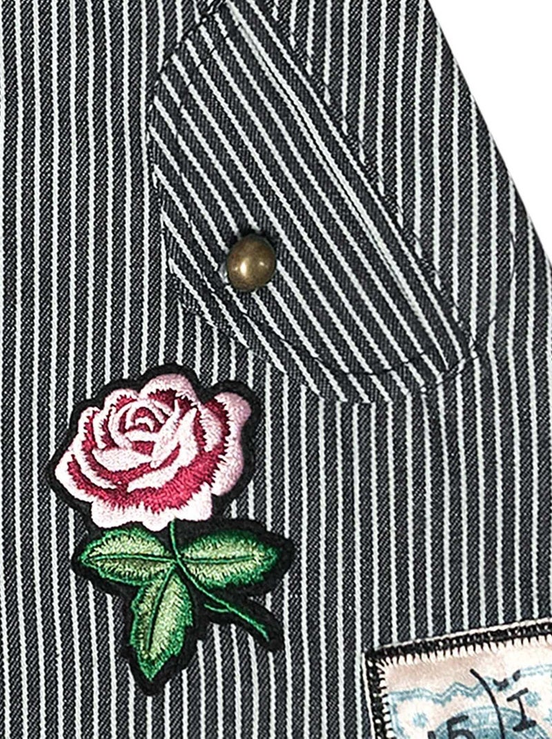 Jupe Courte en Jean Fille  Rayures Bleues Blanches  MINI SKA - 'LA FAUTE A VOLTAIRE' Bleu marine - Kiabi